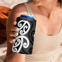 Lil Pakeha Lil Maori New Zealand 4 in 1 Can Cooler Tumbler Kiwi Proud Mangopare Pattern LT14 - Polynesian Pride