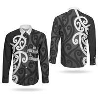 Lil Pakeha Lil Maori New Zealand Couples Matching Off Shoulder Short Dress and Long Sleeve Button Shirt Kiwi Proud Mangopare Pattern LT14 - Polynesian Pride
