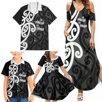 Lil Pakeha Lil Maori New Zealand Family Matching Summer Maxi Dress and Hawaiian Shirt Kiwi Proud Mangopare Pattern LT14 - Polynesian Pride