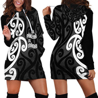 Lil Pakeha Lil Maori New Zealand Hoodie Dress Kiwi Proud Mangopare Pattern LT14 - Polynesian Pride