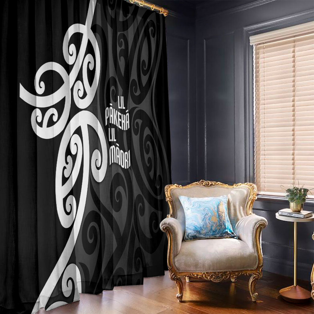 Lil Pakeha Lil Maori New Zealand Window Curtain Kiwi Proud Mangopare Pattern LT14 - Polynesian Pride