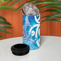 Hammerhead Shark Tattoo New Zealand 4 in 1 Can Cooler Tumbler Maori Galaxy Mangopare Pattern LT14 - Polynesian Pride