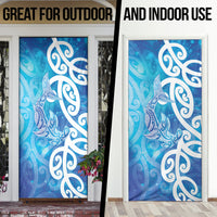 Hammerhead Shark Tattoo New Zealand Door Cover Maori Galaxy Mangopare Pattern LT14 - Polynesian Pride