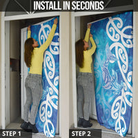 Hammerhead Shark Tattoo New Zealand Door Cover Maori Galaxy Mangopare Pattern LT14 - Polynesian Pride