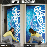 Hammerhead Shark Tattoo New Zealand Door Cover Maori Galaxy Mangopare Pattern LT14 - Polynesian Pride