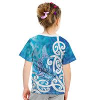 Hammerhead Shark Tattoo New Zealand Kid T Shirt Maori Galaxy Mangopare Pattern LT14 - Polynesian Pride