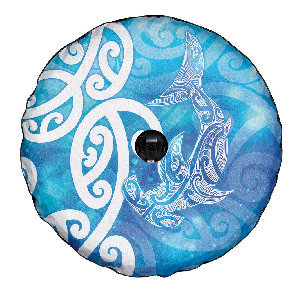 Hammerhead Shark Tattoo New Zealand Spare Tire Cover Maori Galaxy Mangopare Pattern LT14 - Polynesian Pride