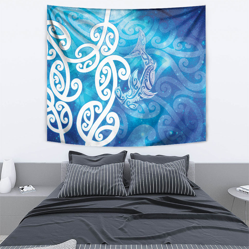Hammerhead Shark Tattoo New Zealand Tapestry Maori Galaxy Mangopare Pattern LT14 - Polynesian Pride