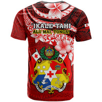Tonga Rugby T Shirt Ikale Tahi Tongan Ngatu Pattern With Dabbing Ball LT14 - Polynesian Pride