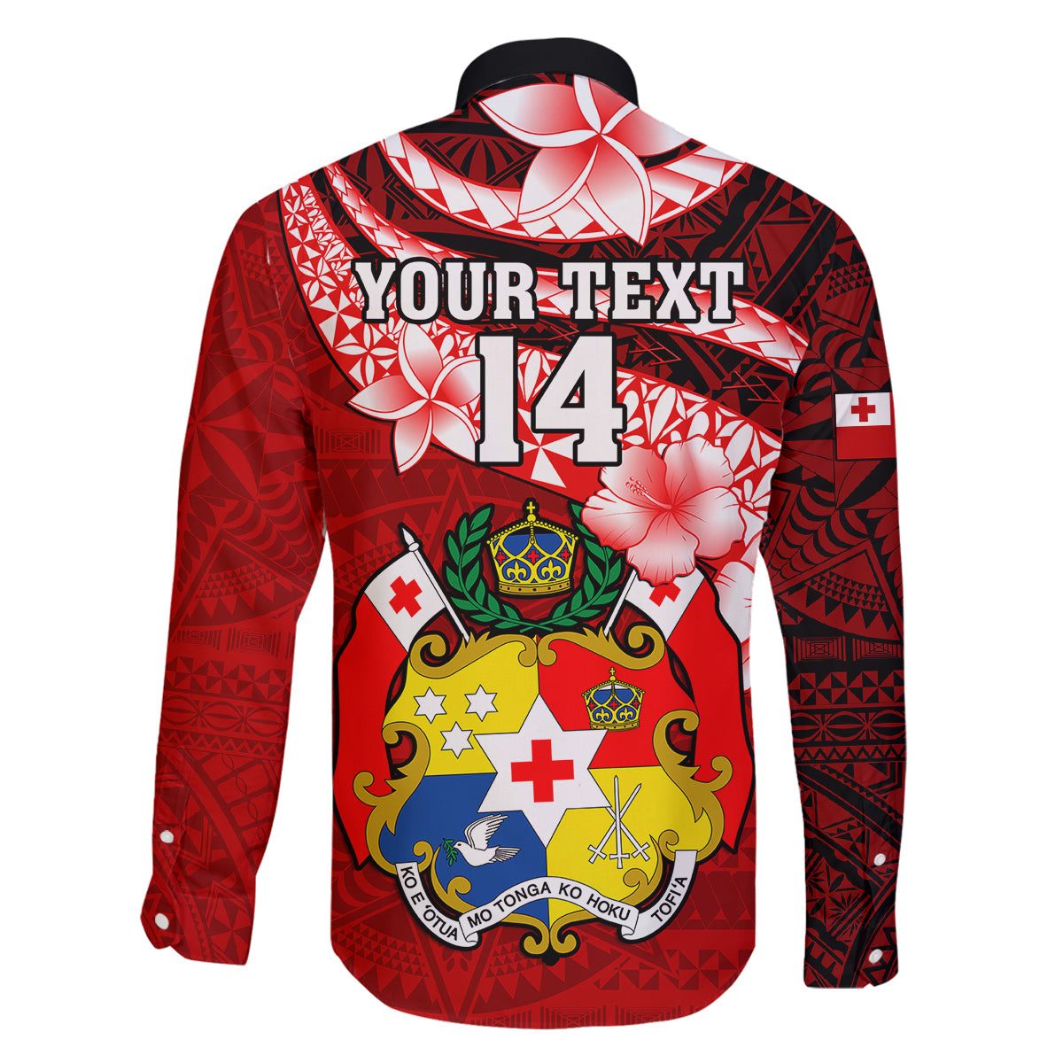 Custom Tonga Rugby Family Matching Off Shoulder Maxi Dress and Hawaiian Shirt Ikale Tahi Tongan Ngatu Pattern With Dabbing Ball LT14 - Polynesian Pride