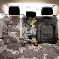 Brown and Black Hawaii Shark Tattoo Back Car Seat Cover Puakenikeni Lei Plumeria Polynesian Pattern LT14 - Polynesian Pride