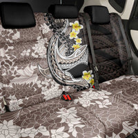 Brown and Black Hawaii Shark Tattoo Back Car Seat Cover Puakenikeni Lei Plumeria Polynesian Pattern LT14 - Polynesian Pride