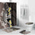 Brown and Black Hawaii Shark Tattoo Bathroom Set Puakenikeni Lei Plumeria Polynesian Pattern - Polynesian Pride