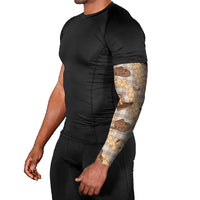 Khaki Palaka Hawaii Cowboy Arm Sleeves Puakenikeni Lei Paniolo Papale Seamless Vibes - Polynesian Pride