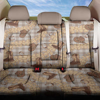Khaki Palaka Hawaii Cowboy Back Car Seat Cover Puakenikeni Lei Paniolo Papale Seamless Vibes - Polynesian Pride