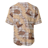 Khaki Palaka Hawaii Cowboy Baseball Jersey Puakenikeni Lei Paniolo Papale Seamless Vibes - Polynesian Pride