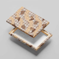 Khaki Palaka Hawaii Cowboy Canvas Wall Art Puakenikeni Lei Paniolo Papale Seamless Vibes - Polynesian Pride