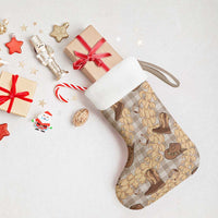 Khaki Palaka Hawaii Cowboy Christmas Stocking Puakenikeni Lei Paniolo Papale Seamless Vibes - Polynesian Pride