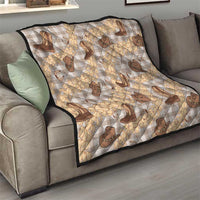 Khaki Palaka Hawaii Cowboy Quilt Puakenikeni Lei Paniolo Papale Seamless Vibes - Polynesian Pride
