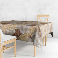 Khaki Palaka Hawaii Cowboy Tablecloth Puakenikeni Lei Paniolo Papale Seamless Vibes - Polynesian Pride
