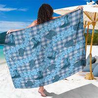 Cyan Palaka Hawaii Cowboy Sarong Puakenikeni Lei Paniolo Papale Seamless Vibes - Polynesian Pride