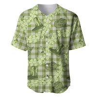 Lime Palaka Hawaii Cowboy Baseball Jersey Puakenikeni Lei Paniolo Papale Seamless Vibes - Polynesian Pride