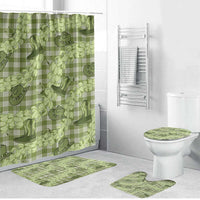 Lime Palaka Hawaii Cowboy Bathroom Set Puakenikeni Lei Paniolo Papale Seamless Vibes - Polynesian Pride