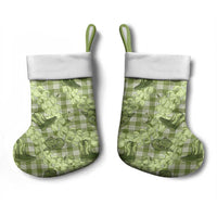 Lime Palaka Hawaii Cowboy Christmas Stocking Puakenikeni Lei Paniolo Papale Seamless Vibes - Polynesian Pride