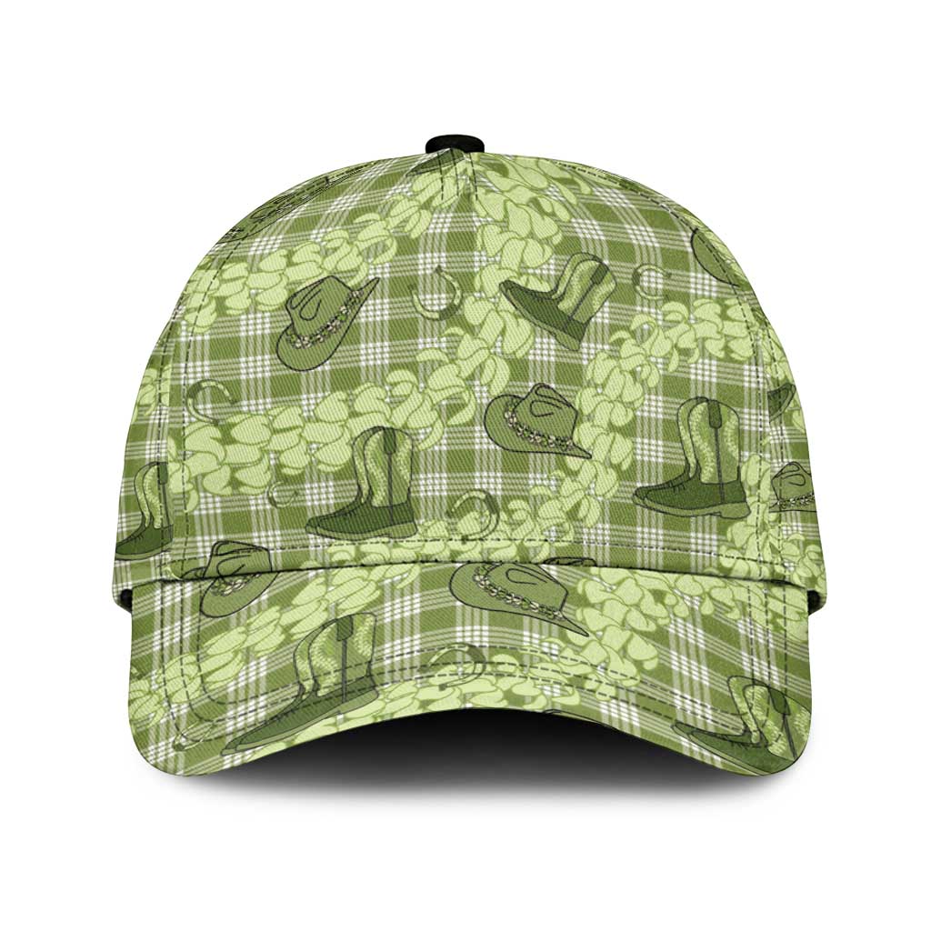 Lime Palaka Hawaii Cowboy Classic Cap Puakenikeni Lei Paniolo Papale Seamless Vibes - Polynesian Pride