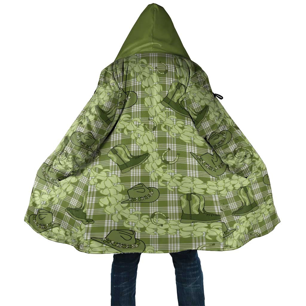 Lime Palaka Hawaii Cowboy Cloak Puakenikeni Lei Paniolo Papale Seamless Vibes - Polynesian Pride