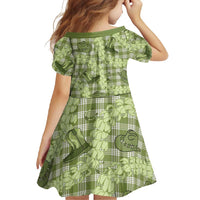 Lime Palaka Hawaii Cowboy Family Matching Off Shoulder Maxi Dress and Hawaiian Shirt Puakenikeni Lei Paniolo Papale Seamless Vibes - Polynesian Pride