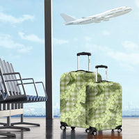 Lime Palaka Hawaii Cowboy Luggage Cover Puakenikeni Lei Paniolo Papale Seamless Vibes - Polynesian Pride