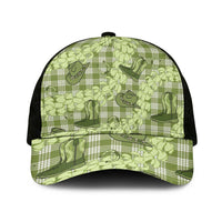 Lime Palaka Hawaii Cowboy Mesh Trucker Cap Puakenikeni Lei Paniolo Papale Seamless Vibes - Polynesian Pride