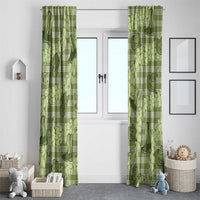 Lime Palaka Hawaii Cowboy Window Curtain Puakenikeni Lei Paniolo Papale Seamless Vibes - Polynesian Pride