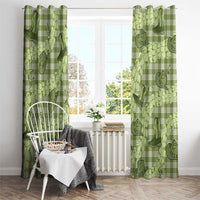 Lime Palaka Hawaii Cowboy Window Curtain Puakenikeni Lei Paniolo Papale Seamless Vibes - Polynesian Pride