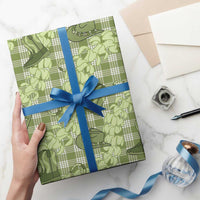 Lime Palaka Hawaii Cowboy Wrapping Paper Puakenikeni Lei Paniolo Papale Seamless Vibes - Polynesian Pride