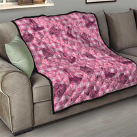 Pink Palaka Hawaii Cowboy Quilt Puakenikeni Lei Paniolo Papale Seamless Vibes - Polynesian Pride