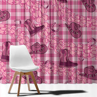 Pink Palaka Hawaii Cowboy Window Curtain Puakenikeni Lei Paniolo Papale Seamless Vibes - Polynesian Pride