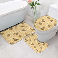 Yellow Palaka Hawaii Cowboy Bathroom Set Puakenikeni Lei Paniolo Papale Seamless Vibes - Polynesian Pride