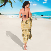 Yellow Palaka Hawaii Cowboy Sarong Puakenikeni Lei Paniolo Papale Seamless Vibes - Polynesian Pride