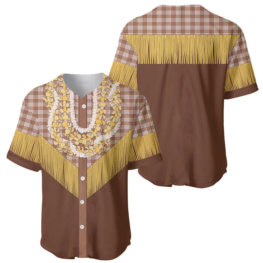 Aloha Hawaii Cowboy Custome Baseball Jersey Puakenikeni Lei Palaka Tassel Style - Polynesian Pride
