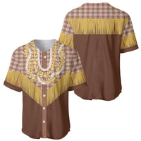 Aloha Hawaii Cowboy Custome Baseball Jersey Puakenikeni Lei Palaka Tassel Style - Polynesian Pride