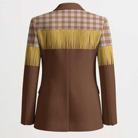 Aloha Hawaii Cowboy Custome Blazer Puakenikeni Lei Palaka Tassel Style - Polynesian Pride