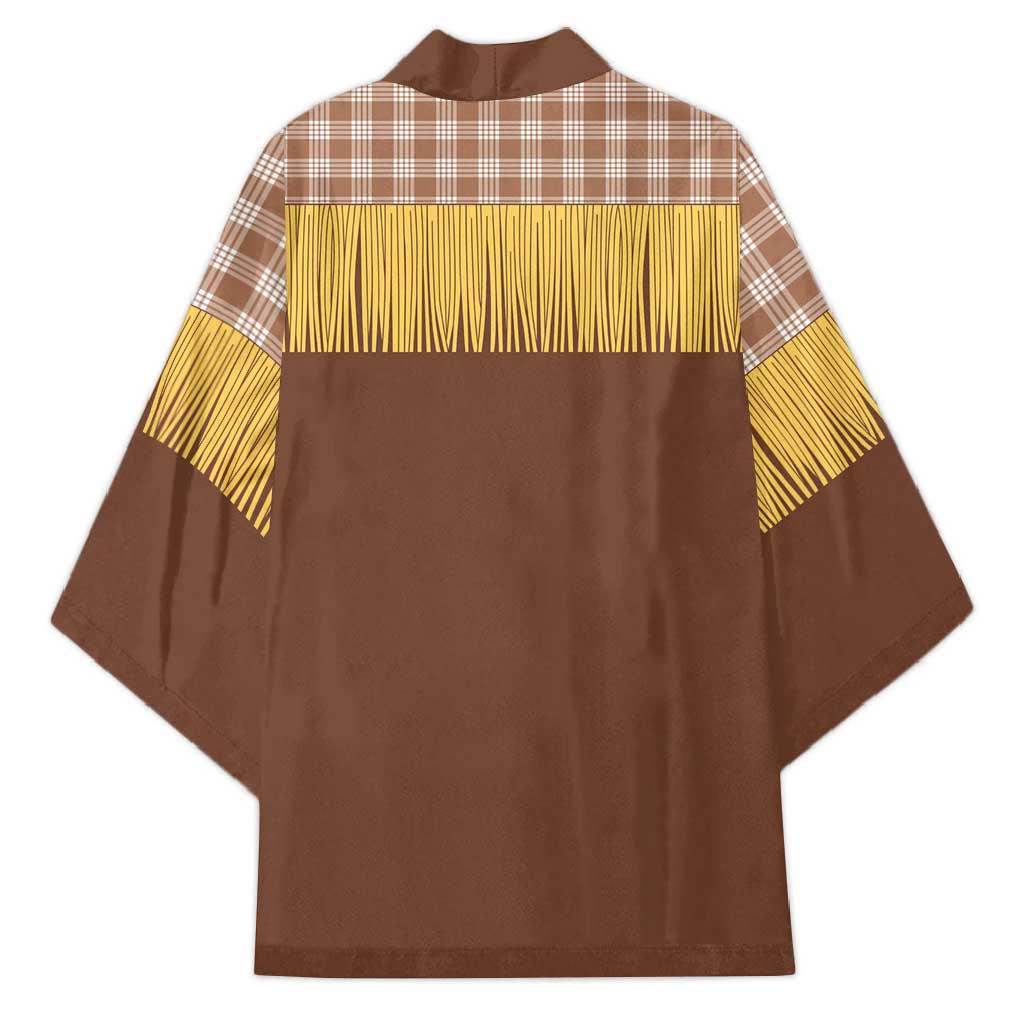 Aloha Hawaii Cowboy Custome Kimono Puakenikeni Lei Palaka Tassel Style - Polynesian Pride