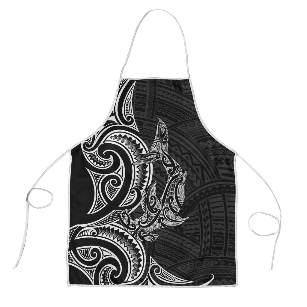 New Zealand Hammerhead Shark Apron Maori Haehae Mangopare Black - Polynesian Pride
