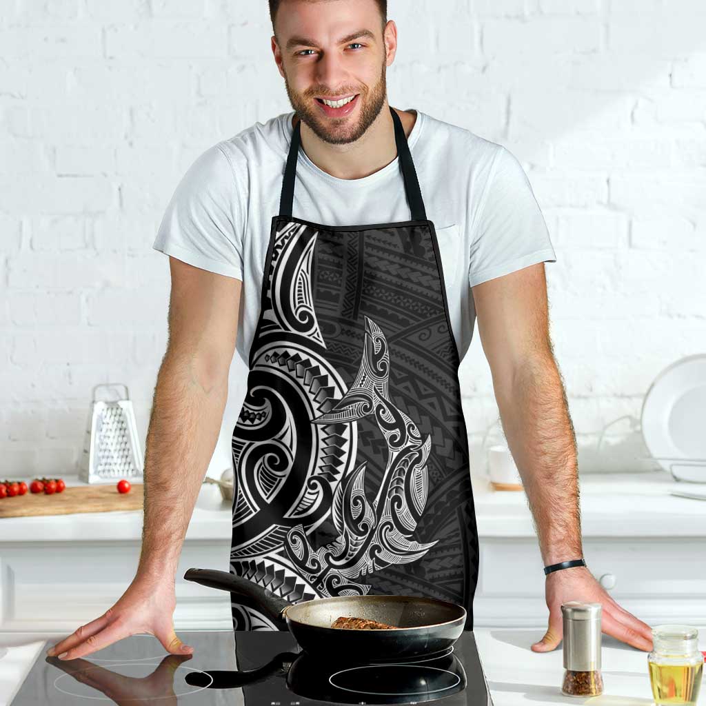 New Zealand Hammerhead Shark Apron Maori Haehae Mangopare Black - Polynesian Pride