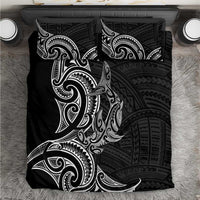 New Zealand Hammerhead Shark Bedding Set Maori Haehae Mangopare Black - Polynesian Pride