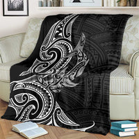 New Zealand Hammerhead Shark Blanket Maori Haehae Mangopare Black - Polynesian Pride
