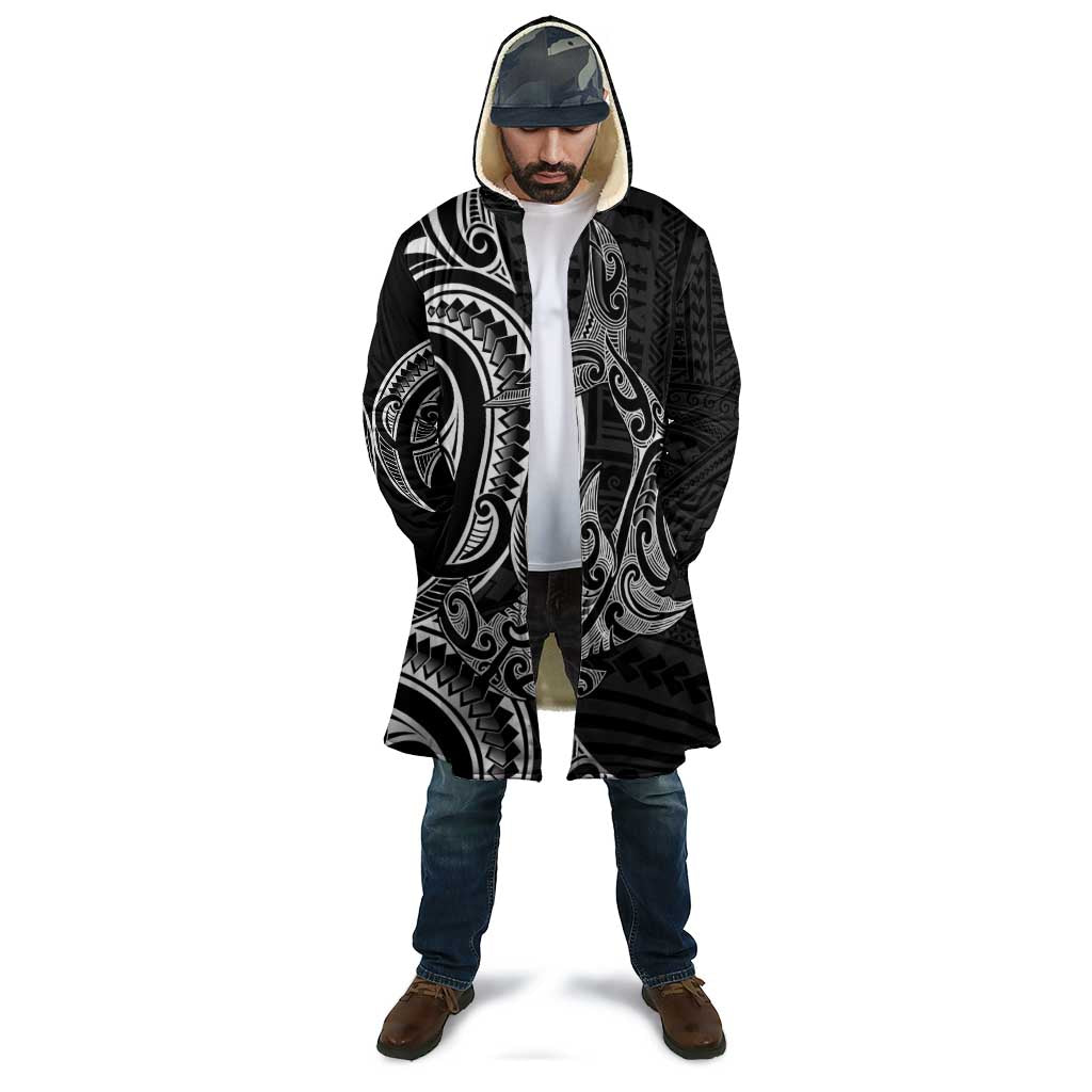 New Zealand Hammerhead Shark Cloak Maori Haehae Mangopare Black - Polynesian Pride