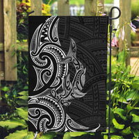 New Zealand Hammerhead Shark Garden Flag Maori Haehae Mangopare Black - Polynesian Pride